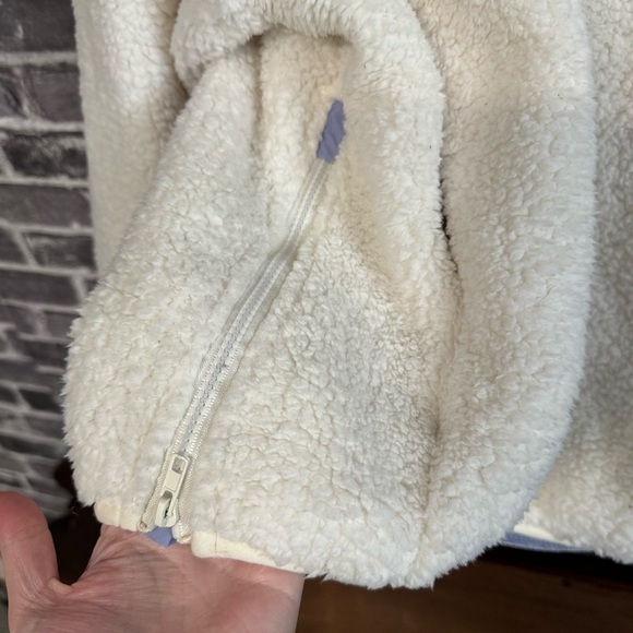 Bohme KYLAN CONTRAST PULLOVER Sherpa fleece cream purple oversized sweater - Picture 11 of 12